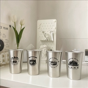 4-Piece Stainless Steel Camping Mug Set